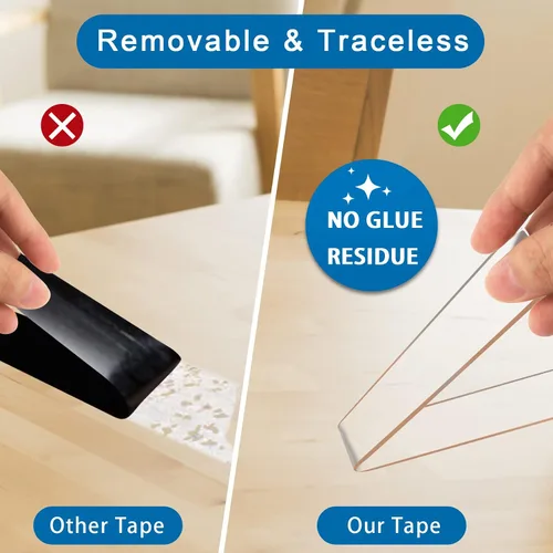 Vista 3 de Cinta de montaje de doble cara resistente, 1 x 120 pulgadas, cinta nanoadhesiva extraíble y sin rastros para exteriores e interiores, cinta