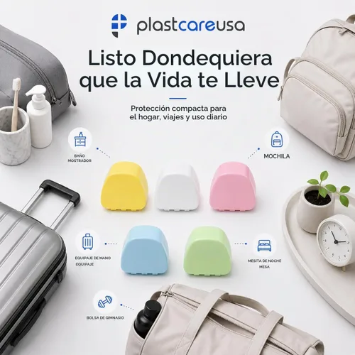 Vista 6 de Paquete de 30 cajas de dentadura para dentaduras postizas, caja dental para dientes artificiales, protector bucal, protector nocturno, protectores