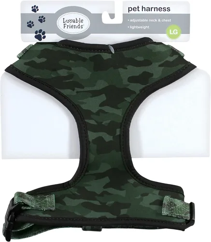 Vista 2 de Luvable Friends Arnés unisex para mascotas, camuflaje, pequeño