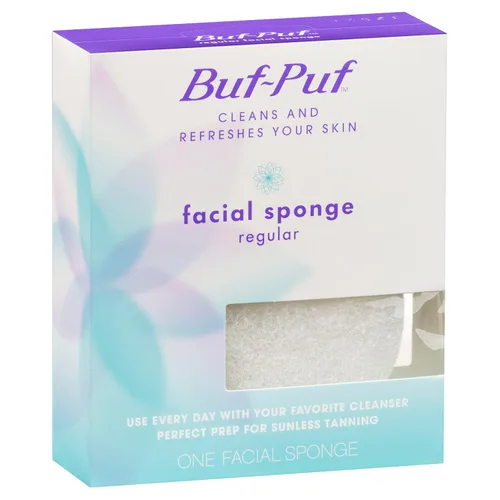 Vista 8 de Buf-Puf Esponja facial, desarrollada por dermatólogos, elimina la suciedad profunda y el maquillaje que causa brotes y puntos negros, reutilizable