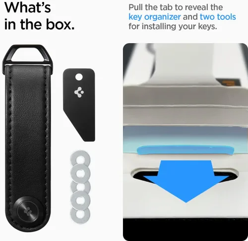 Vista 7 de Spigen Valentinus Pro Key Organizer Designed for AirTag Case, Holder, Keychain, Keyring Up to 5-6 Keys