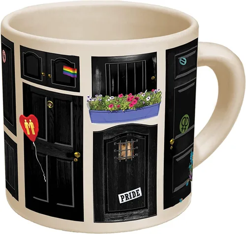 Vista 2 de Taza que cambia de calor Great Gays – Añade café y famosos gays de la historia salen del armario