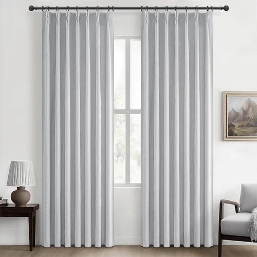 Vista 26 de Cortinas y Drapeados Modernos con Pliegues Pellizco Rosa Bebé de 84 Pulgadas de Largo, Juego de 2 Paneles para Sala de Estar, Cortina de Ventana