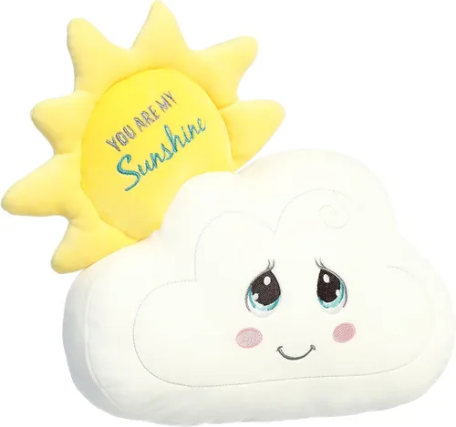 Vista 2 de Aurora Inspirational Precious Moments You are My Sunshine - Animal de peluche, recuerdos apreciados, comodidad duradera, color blanco, 14 pulgadas