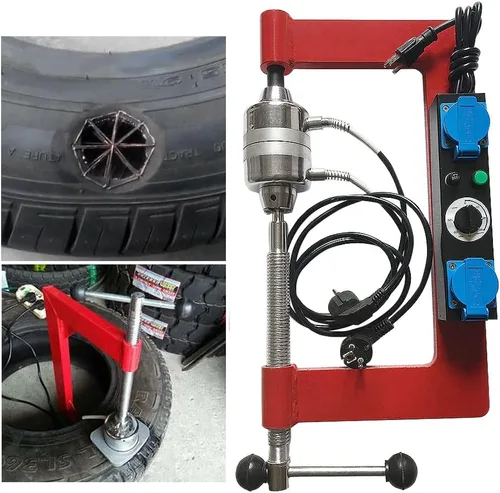 Vista 2 de Máquina de vulcanización de neumáticos ZXMOTO Kit de máquina de reparación automática de neumáticos puntuales 110V Equipment 150℃-180℃ Adjustable
