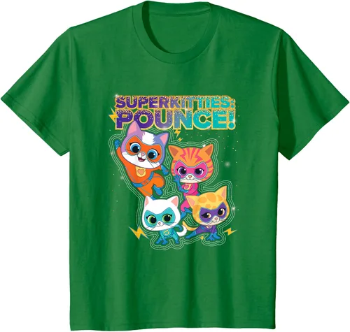 Vista 45 de Disney Junior SuperKitties Pounce! Camiseta de equipo completo, talla S