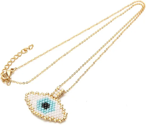 Vista 2 de BALIBALI Miyuki - Collar con colgante de mano con mensaje y tarjeta de regalo para mujer, joyería de San Valentín, regalo para mujeres y niñas