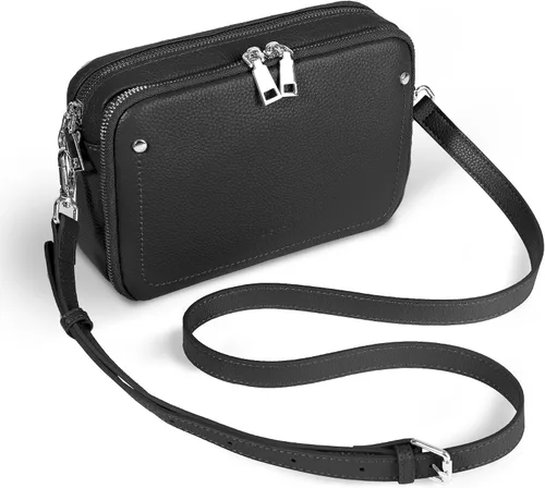 Vista 22 de befen Bolsos cruzados de cuero genuino para mujeres, carteras con billetera RFID incorporada para mujeres, bolso de hombro para cámara, carteras