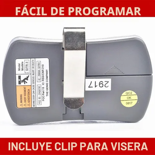 Vista 2 de GEN37517S - Genie 37517S Control remoto de 3 botón