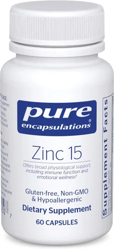 Vista 8 de Pure Encapsulations Zinc 15 mg - Suplemento de picolinato de zinc para apoyo, crecimiento y desarrollo del sistema inmunitario - para la curación