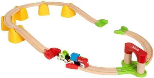 Vista 5 de BRIO World 33710 - Mi primer tren de batería ferroviario Juego de 25 piezas de tren de madera para niños pequeños Incluye accesorios y pistas