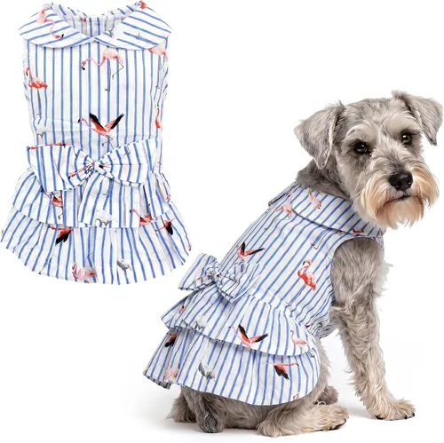 Vista 100 de Parisian Pet Chambray - Vestido para perro - Ligero sin mangas para perro, niña, talla XS Chambray en general
