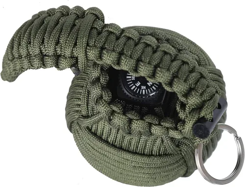 Vista 2 de Kit de supervivencia Paracord Granada El #1 Best 48 Kit de emergencia de herramientas (verde militar)