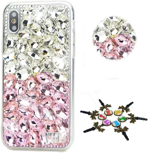 Vista 14 de Sparkle Case compatible con Samsung Galaxy Z Flip 2 5G - Elegante - Funda 3D hecha a mano con diamantes de imitación de diamantes de imitación