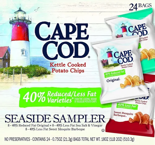 Vista 6 de Cape Cod Muestrario playero papas fritas de hervidor, 24