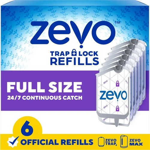 Vista 3 de Zevo Indoor Insect Trap Refills – 2-Pack Cartridges for Zevo Plug-in Devices – Catch Gnats, Fruit Flies & House Flies – Odorless, Mess-Free