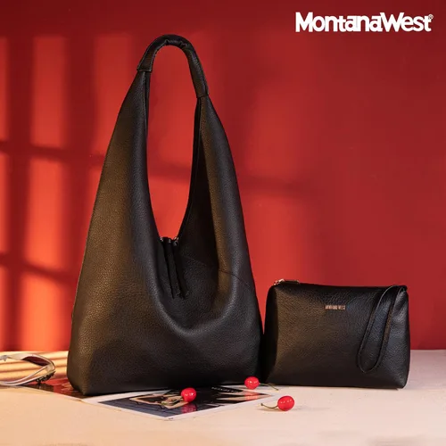 Vista 6 de Montana West Hobo Bags - Bolso para mujer, ultra suave, plegable, con monedero