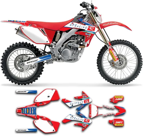 Vista 12 de Kit de calcomanías personalizadas para CRF250X 2004 2005 2006 2007, amarillo y blanco, HDCRF25X0416001-KR
