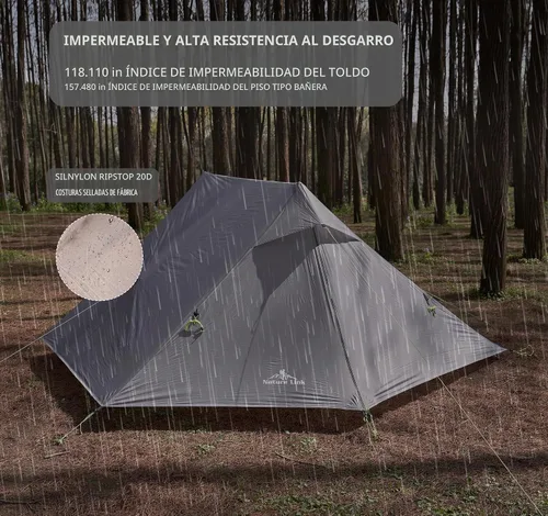 Vista 4 de Altair Dos - Tienda de campaña ultraligera para 2 personas, impermeable, compacta, 3 estaciones, refugio de doble pared para mochileros, camping