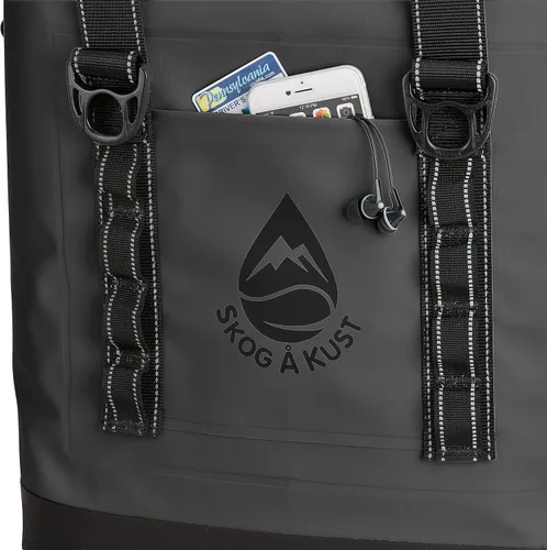 Vista 2 de Skog Å Kust ChillSåk - Bolsas enfriadoras suaves herméticas y a prueba de fugas Flip 24 Can Gris Oscuro