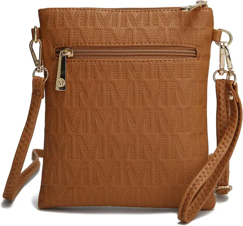 Vista 7 de MKF - Bolsos cruzados para mujer, correa de muñeca, bolso de hombro de piel sintética, bolso cruzado pequeño