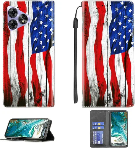 Vista 184 de Aroepurt Funda para UMIDIGI G1 Plus compatible con UMIDIGI G1 Plus Funda para teléfono Funda de piel sintética con función atril magnética CPT15