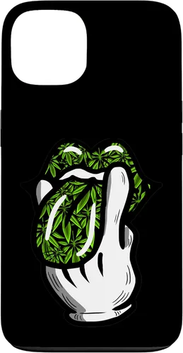 Vista 7 de Lick Smoke Weed Leaf Pattern Marihuana 420 Cannabis Pot Gift Case para iPhone 17