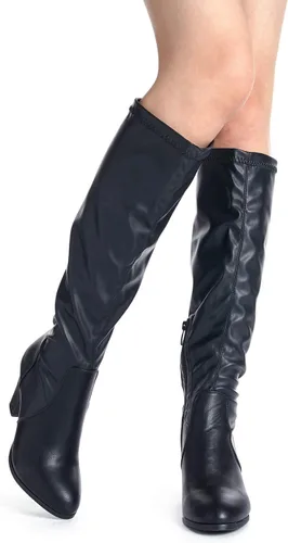 Vista 4 de DREAM PAIRS - Botas altas de tacón grueso para mujer, largo por encima de la rodilla