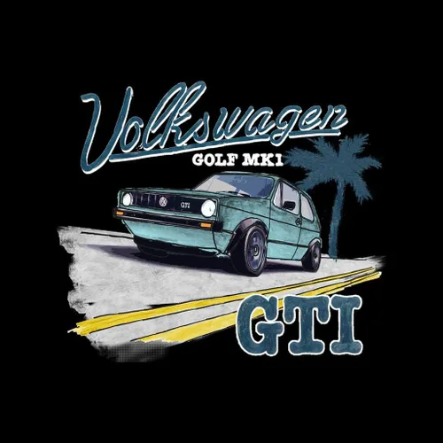 Vista 2 de Volkswagen Golf MK1 GT1 On The Open Road White Retro Text Sudadera con capucha para hombre