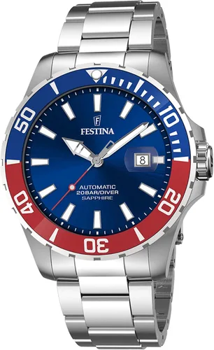 Vista 11 de Festina Reloj automático para hombre, correa de acero inoxidable Black