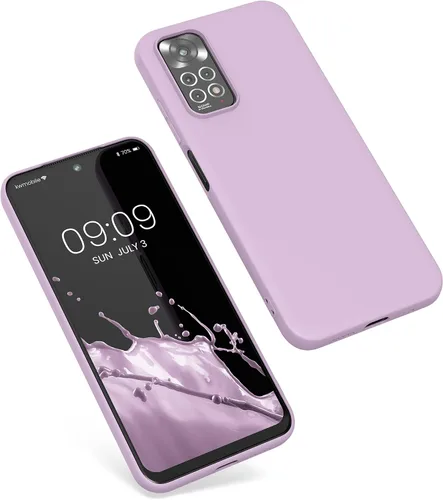 Vista 5 de kwmobile Funda compatible con Xiaomi Redmi Note 11 / Note 11S - Funda protectora de silicona TPU suave y delgada - Malva