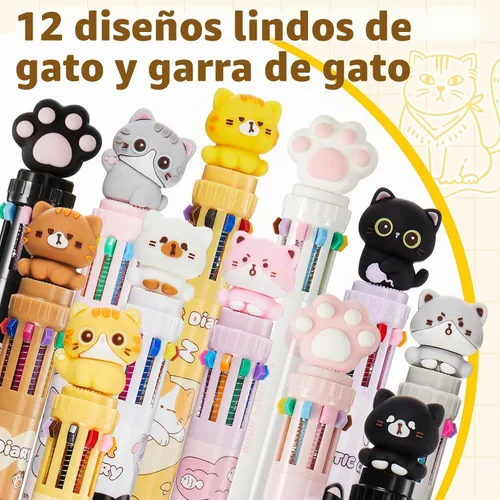 Vista 3 de Kosiz Paquete de 12 bolígrafos multicolor de 10 colores en uno