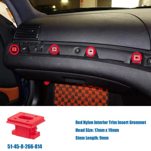 Vista 3 de 80pcs Interior Trim Insertar Ojal y Panel de Puerta Clips para BMW Serie 3 E46, E46 M3