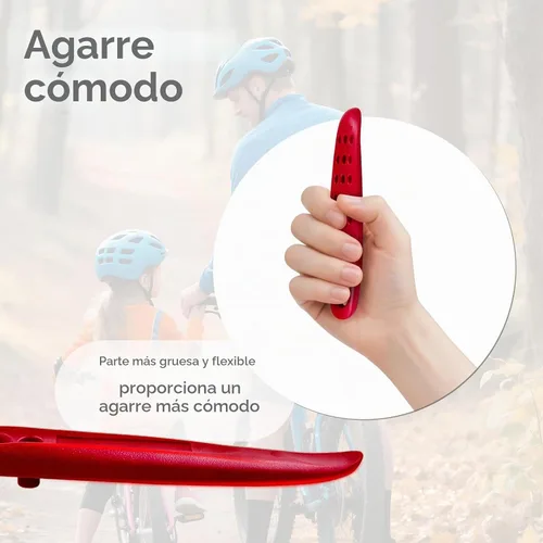 Vista 3 de Prutomr Palancas de neumáticos de bicicleta ultra fuertes, 2 juegos de reparación de neumáticos de bicicleta, juego de cucharas de plástico