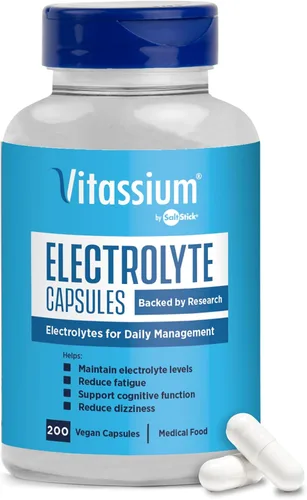 Vista 7 de Vitassium Cápsulas de Electrolitos de Fuerza Extra, 750mg de Sodio para el Manejo de POTS y Dietas Altas en Sodio, Sin Sabor, 100 Píldoras de Sal