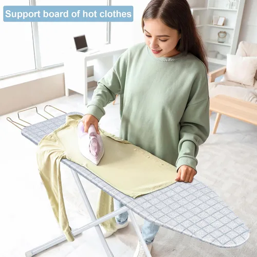 Vista 3 de Tabla de planchar de 42 pulgadas, tabla de planchar extendida, tabla de planchar plegable de tamaño completo, tabla de planchar plegable de 4 patas