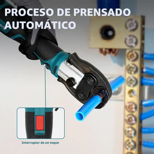 Vista 3 de ZUPPER Mini Kit de Herramientas de Prensa con 3 Matrices de Compresión PEX F1807 de 1/2", 3/4", 1" EE. UU. Compacto, Motor Sin Escobillas, 2 piezas