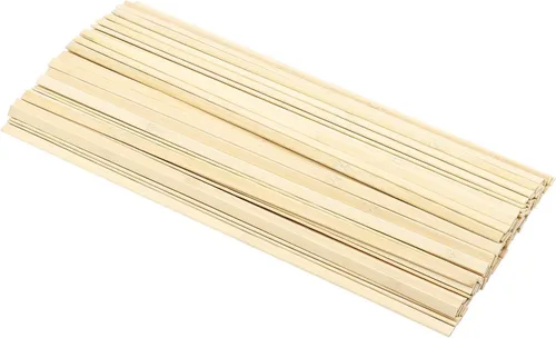 Vista 7 de Palitos de madera de 15.7 pulgadas para manualidades, palos de bambú natural extra largos que se pueden curvar, palos de bambú natural fuertes, 100