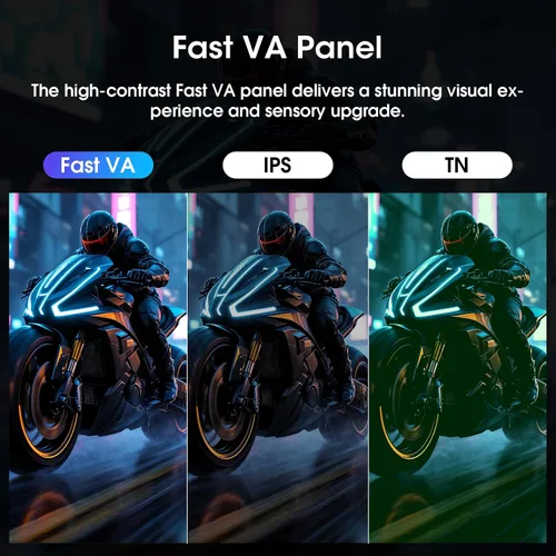Vista 3 de Amzfast - Monitor de juegos de 24 pulgadas 180Hz 200Hz FHD 1080p, monitor de computadora, sincronización adaptativa de 1 ms, 3000:1, pantalla HDR