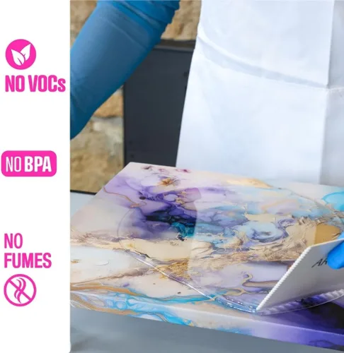 Vista 5 de ArtResin Resina Epoxy, profesional, no tóxica, transparente, mini kit.