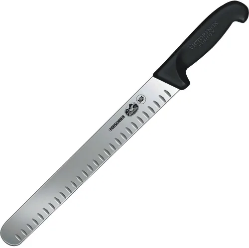 Vista 4 de Victorinox Fibrox Pro - Cuchillo para cortar (10 pulgadas) con punta redonda y mango negro