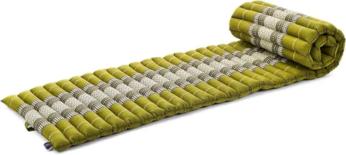 Vista 44 de Leewadee - Colchón de piso plegable - Futón japonés enrollable -Alfombra de tatami triple pliegue - Cama de piso para invitados - Colchón de camping