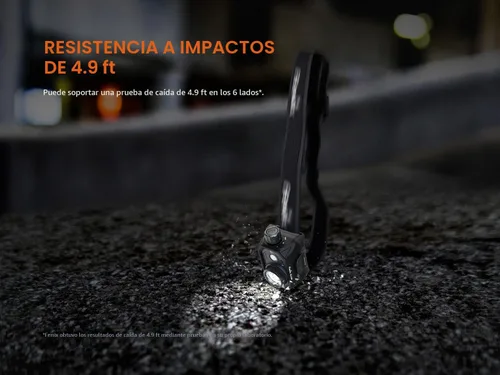Vista 7 de Fenix HL45R - Linterna frontal de haz ajustable de 1000 lúmenes, recargable, combustible dual AAA, detección de gestos, reflector, foco, luz roja