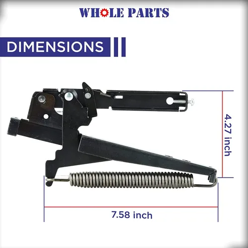 Vista 5 de Bisagra para puerta de horno Whole Parts mejorada (negro) Parte # PC020007 [versión mejorada más fuerte], repuesto y compatible con algunos hornos
