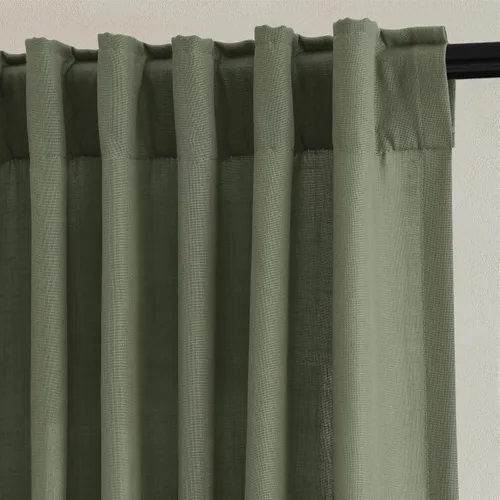 Vista 34 de Hokibero Cortinas de lino natural de 96 pulgadas de largo para sala