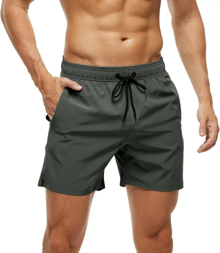 Vista 3 de Traje de baño para hombre, para gimnasio, atletismo, entrenamiento, correr, deportes, golf, descanso, ropa casual de verano y playa