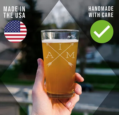 Vista 4 de Vaso de cerveza grabado personalizado de 16 onzas, regalos de Navidad grabados personalizados para hombres, regalos de cumpleaños para papá, regalos