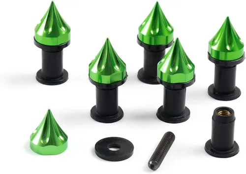 Vista 9 de 6 unids negro motocicletas universales parabrisas espigas pernos tornillos parabrisas M5 tornillo carenado placa placa kit de montaje pozo tuercas