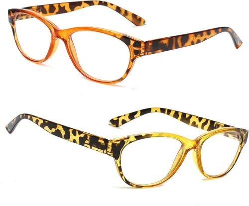Vista 5 de SIGVAN Gafas de Lectura de Ojo de Gato para Damas 5 Pares con Bloqueo de Luz Azul Bisagra de Resorte Estampado de Patrón de Moda Lectores