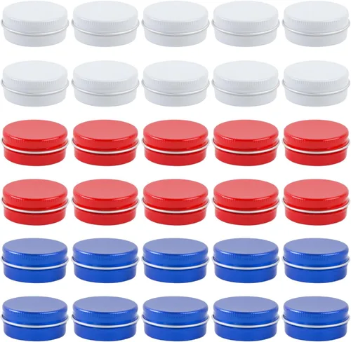 Vista 8 de 30 unidades de latas de aluminio de 0.5 oz envases vacíos de bálsamo Dorado